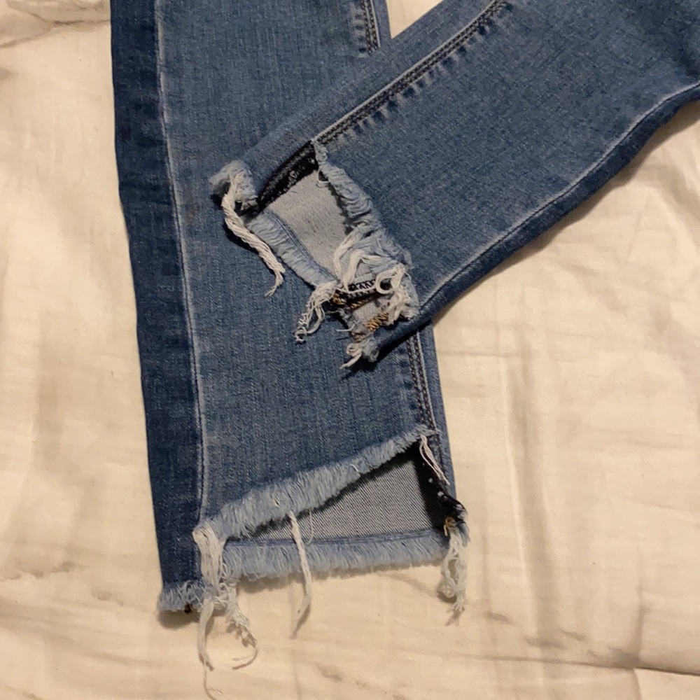 Side-Stripe Frayed Express Ankle Legging - Picture 3 of 5